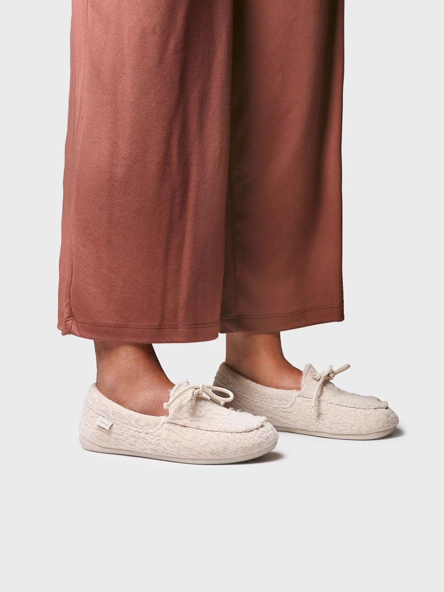 Zapatillas de casa mujer - Zapatilla de casa tipo náutico en tejido aterciopelado para mujer | RIGA - Toni Pons