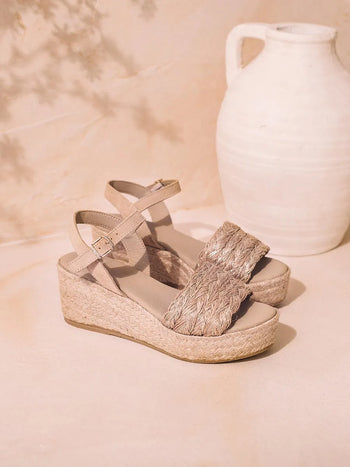 sandalias mujer - Alpargata de mujer en yute trenzado con cuña y hebilla | ROCIO-PH - Toni Pons