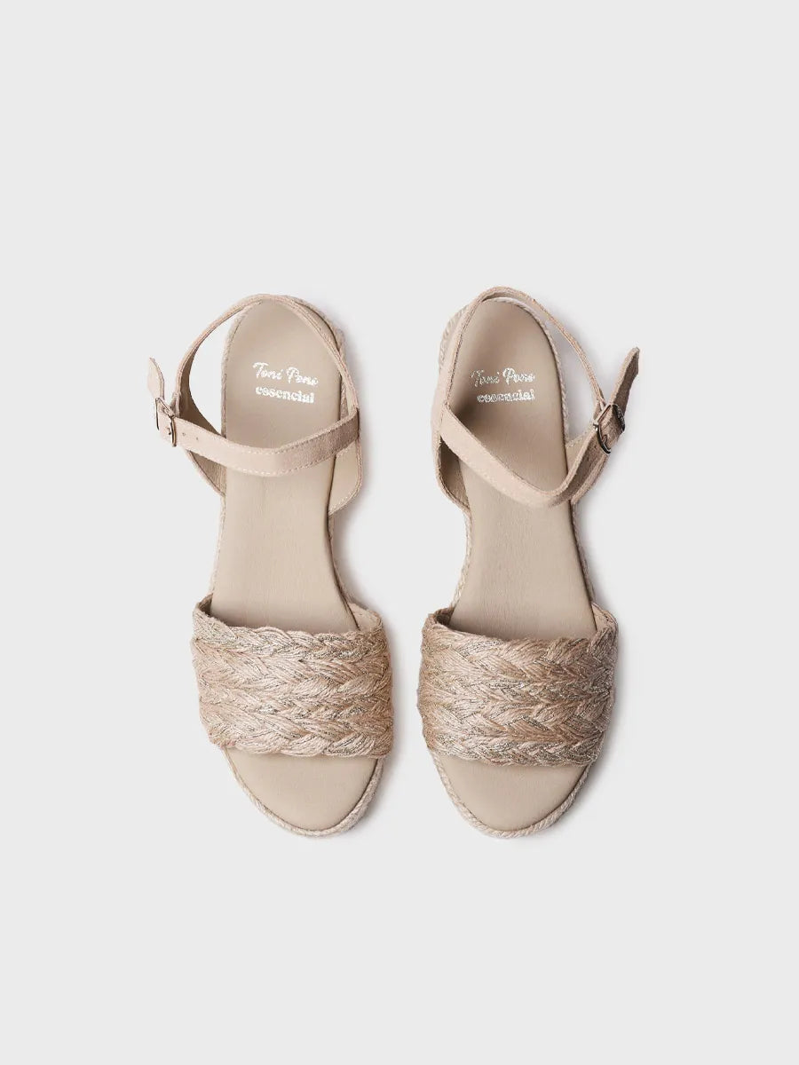 sandalias mujer - Alpargata de mujer en yute trenzado con cuña y hebilla | ROCIO-PH - Toni Pons