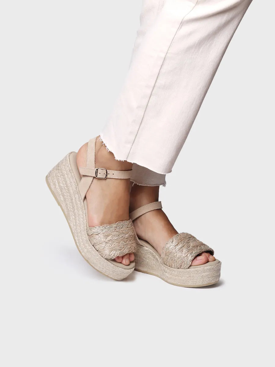 sandalias mujer - Alpargata de mujer en yute trenzado con cuña y hebilla | ROCIO-PH - Toni Pons
