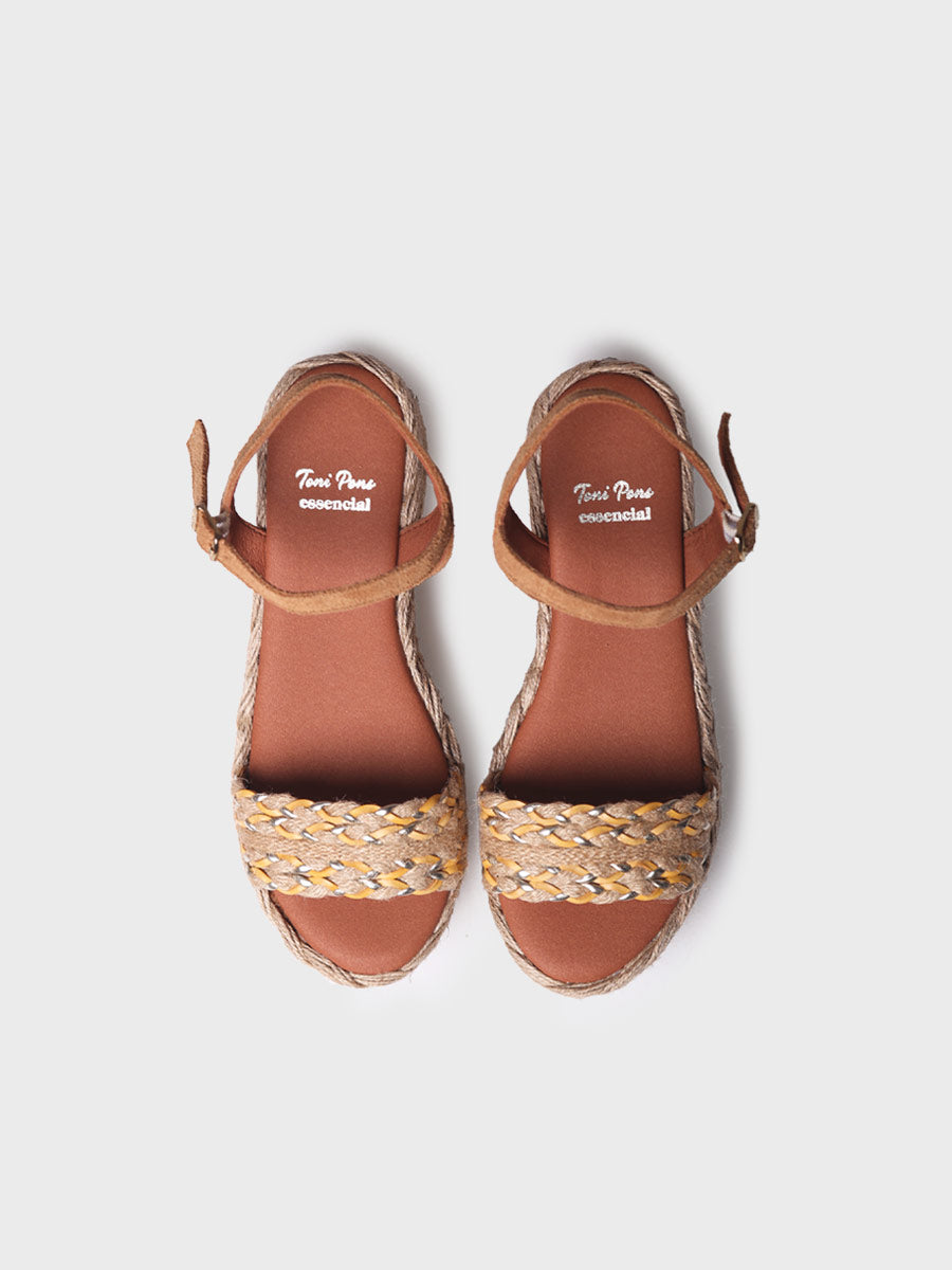 Alpargata mujer - Alpargata alta de mujer en yute y serraje  - Toni Pons