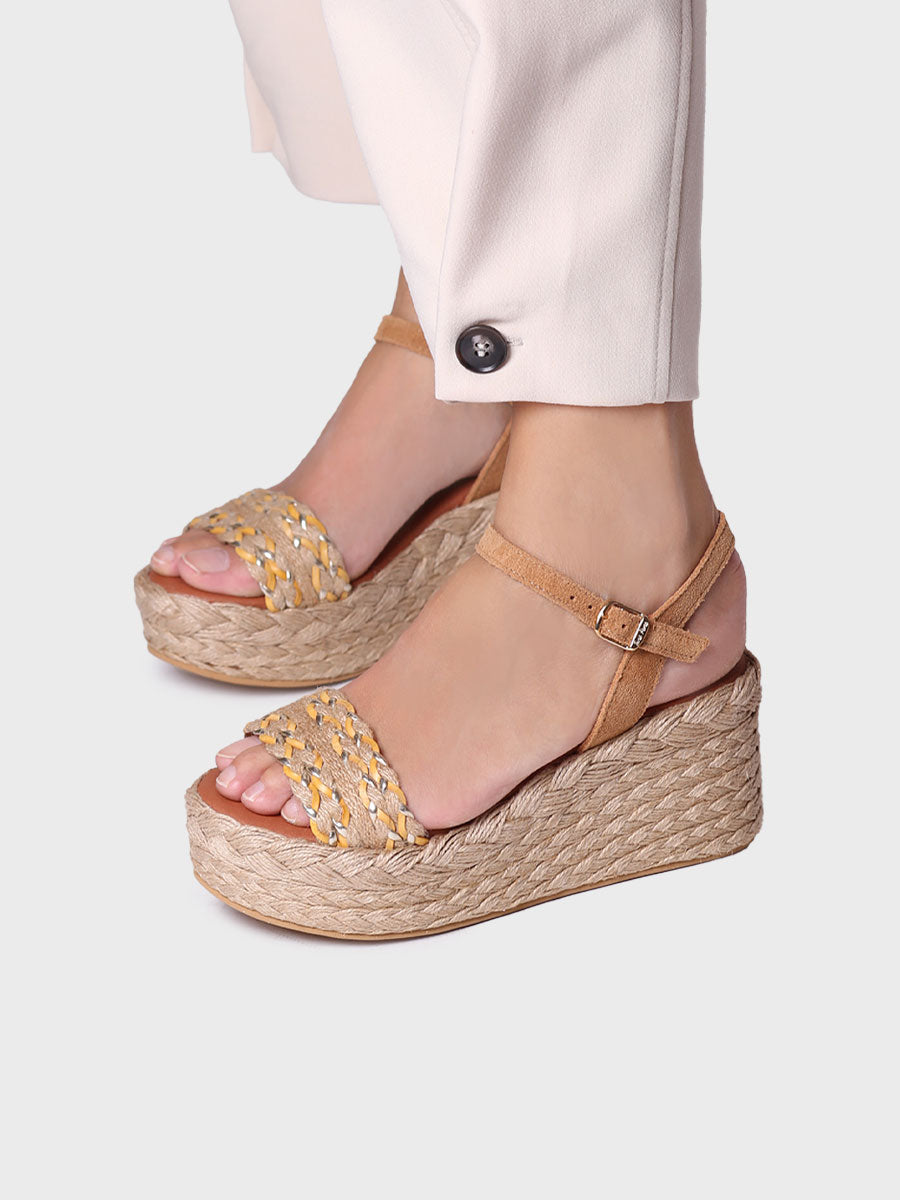 Alpargata mujer - Alpargata alta de mujer en yute y serraje  - Toni Pons