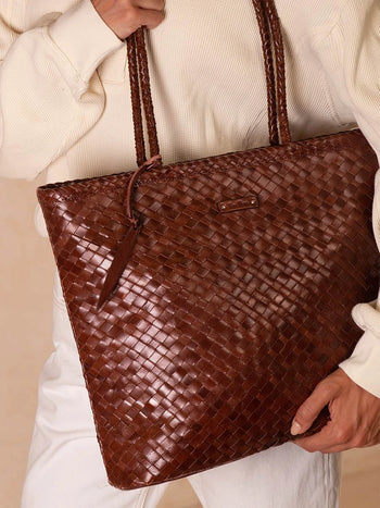 Borsa in pelle intrecciata Toni Pons | SAMANTA