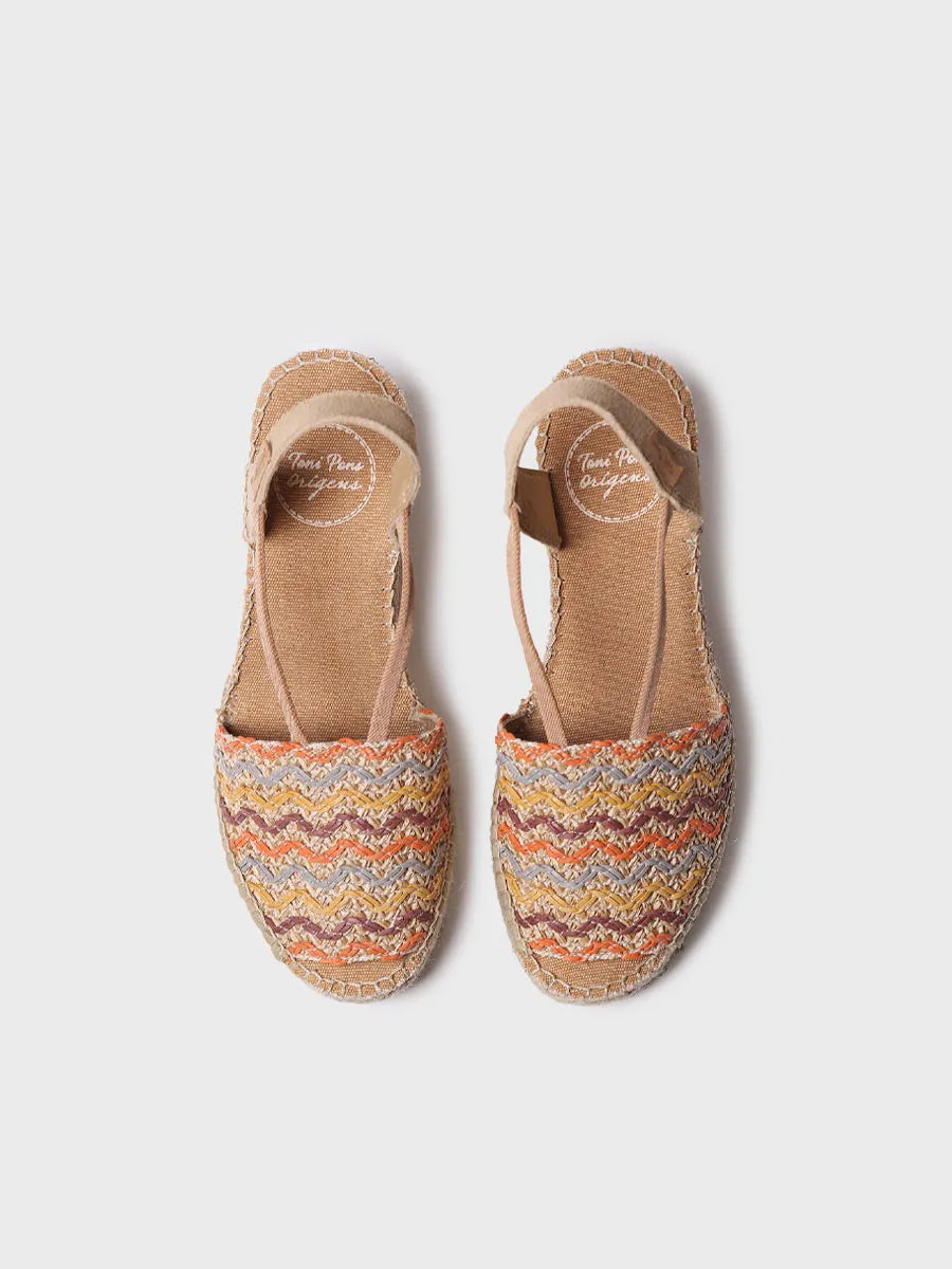 alpargatas mujer - Alpargata de mujer en algodón multicolor con cuña | SARA-RS - Toni Pons