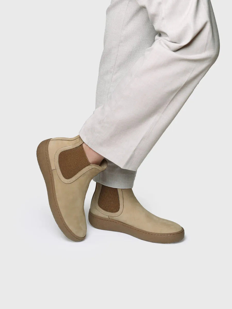 botines mujer - Botín para mujer en piel nobuk con elásticos laterales | SERRA - Toni Pons