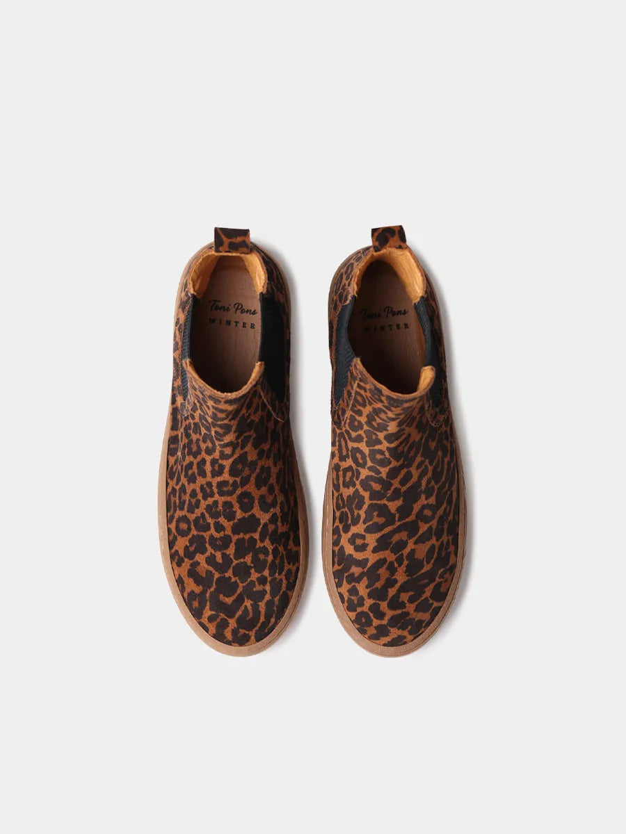 Botines mujer - Botín para mujer en piel nobuk con elásticos laterales | SERRA  - Toni Pons