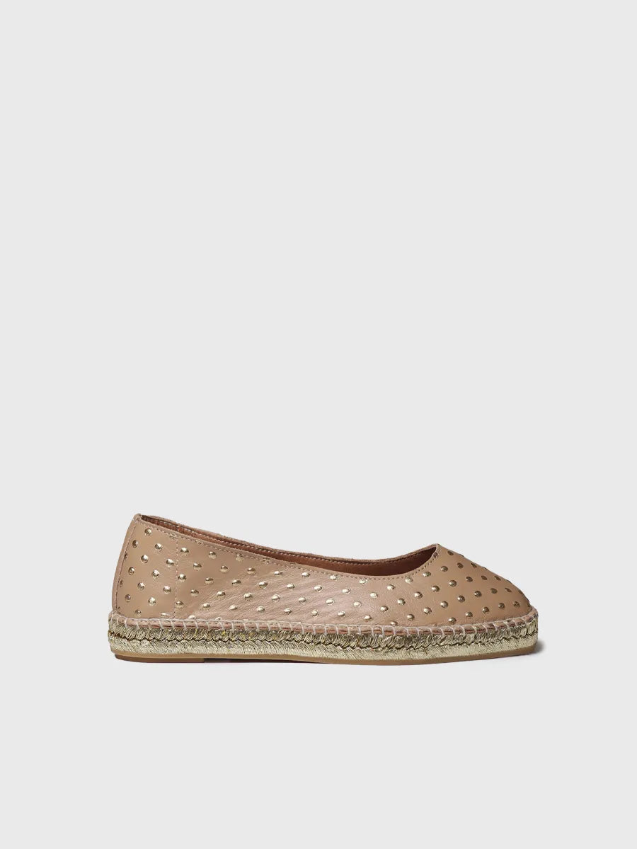 - Alpargata tipo bailarina de mujer en piel con topos metalizados | SHEILA - Toni Pons