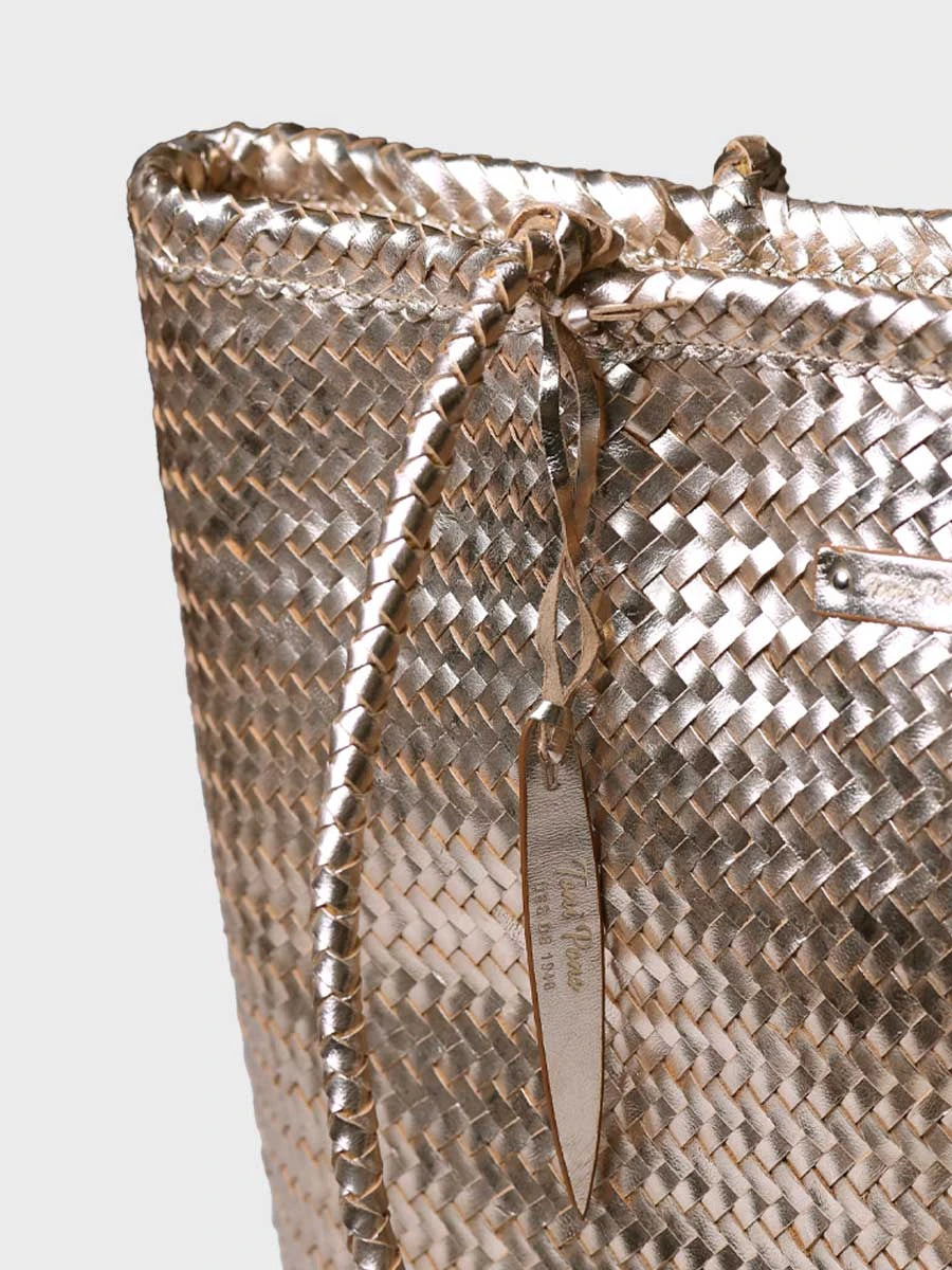 Complementos - Bolso shopper en cuero trenzado con bolsillo interior | SIMONA - Toni Pons