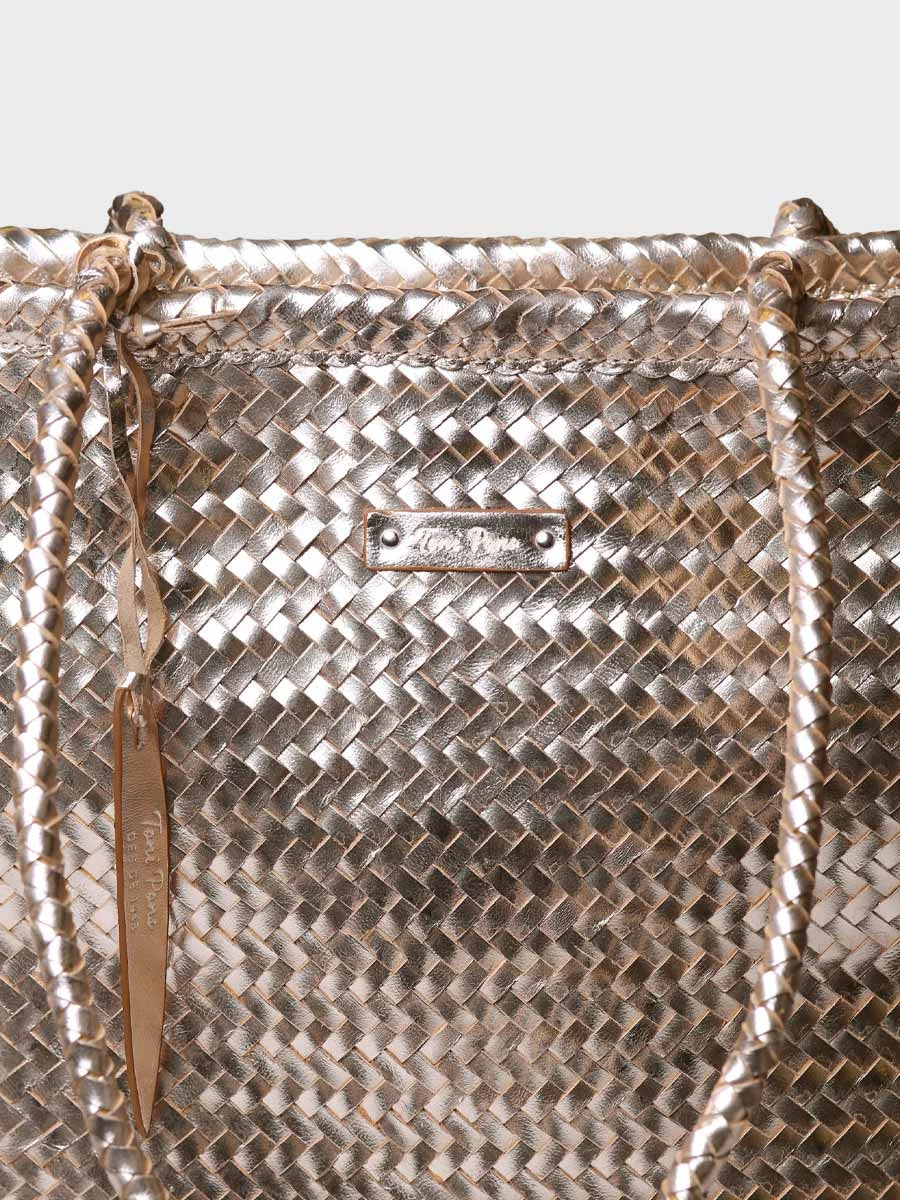 Complementos - Bolso shopper en cuero trenzado con bolsillo interior | SIMONA - Toni Pons