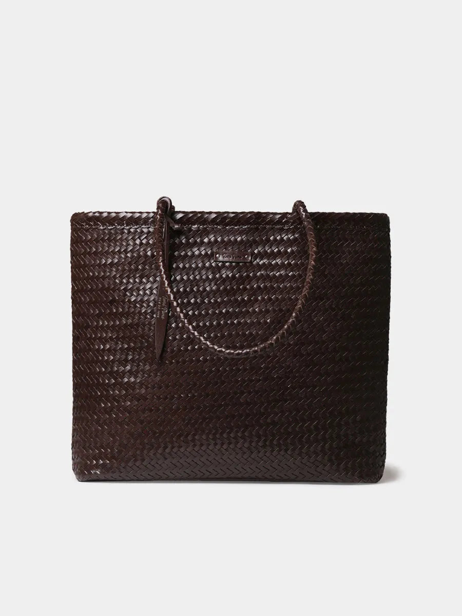 Complementos - Bolso shopper en cuero trenzado con bolsillo interior | SIMONA  - Toni Pons