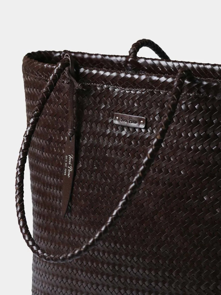 Complementos - Bolso shopper en cuero trenzado con bolsillo interior | SIMONA - Toni Pons