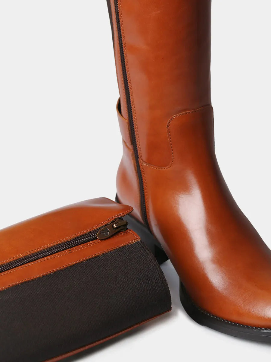 Bota alta para mujer en piel | TACOMA-P