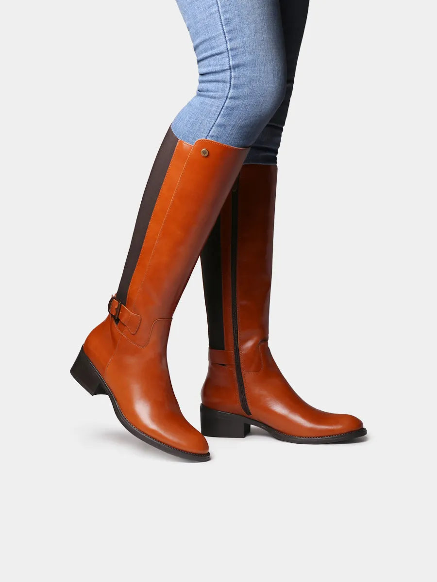 Bota alta para mujer en piel | TACOMA-P
