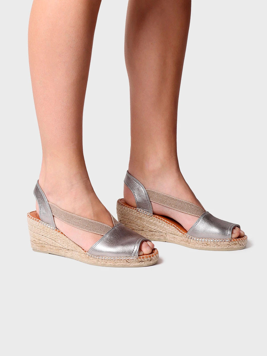 - Alpargata de cuña media de piel destalonada | TEIDE-P - Toni Pons