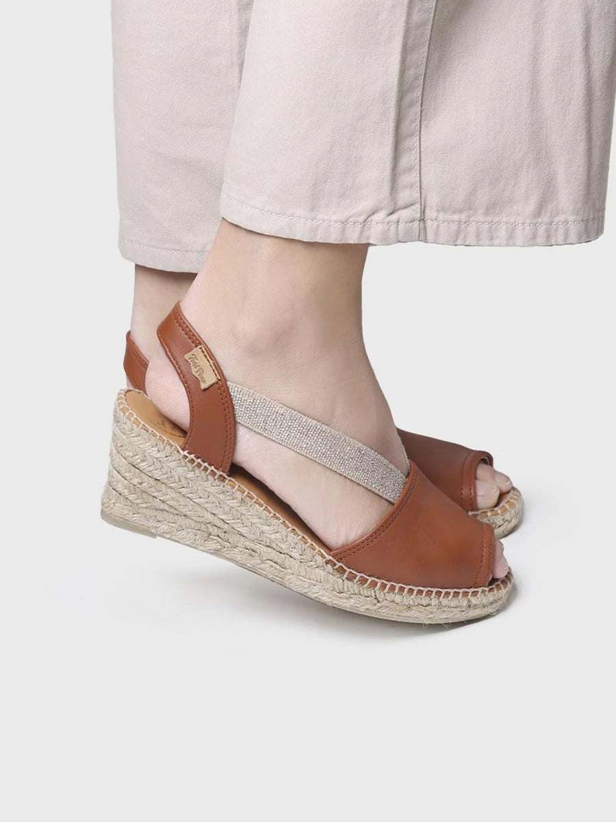 - Alpargata de cuña media de piel destalonada | TEIDE-P - Toni Pons