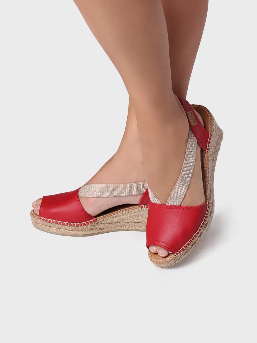 - Alpargata de cuña media de piel destalonada | TEIDE-P - Toni Pons