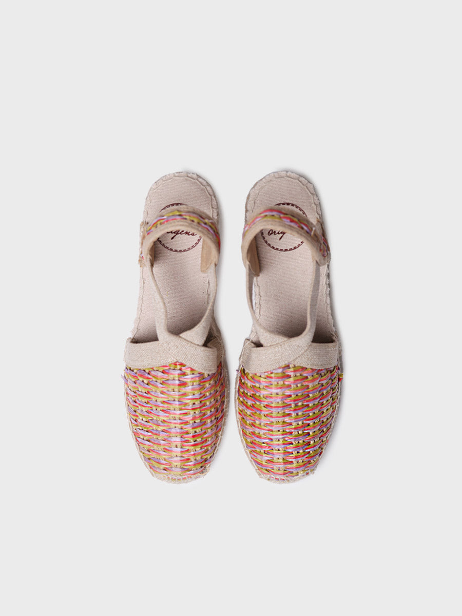Women's vegan espadrilles in multicoloured raffia - TERRA-CS