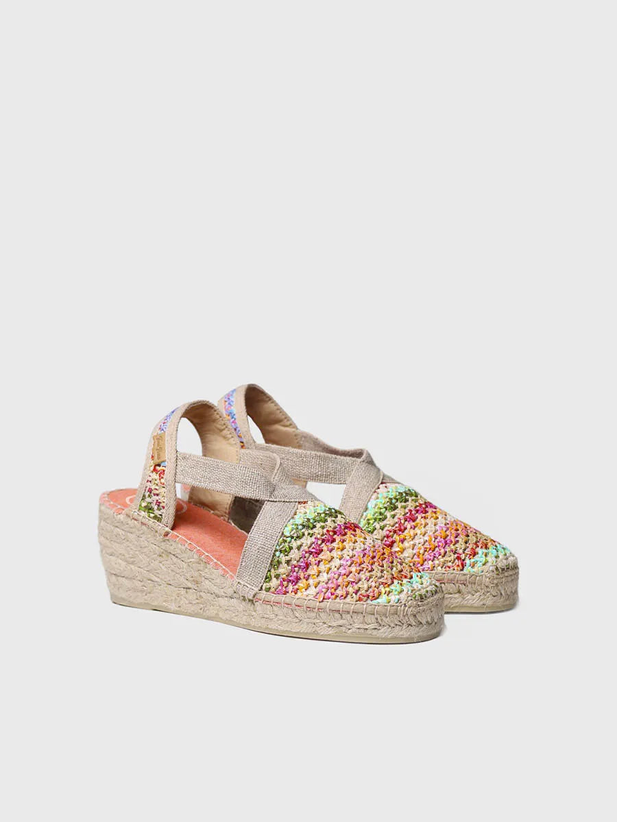 Alpargatas mujer - Alpargata vegana en rafia multicolor | TERRA-NZ - Toni Pons