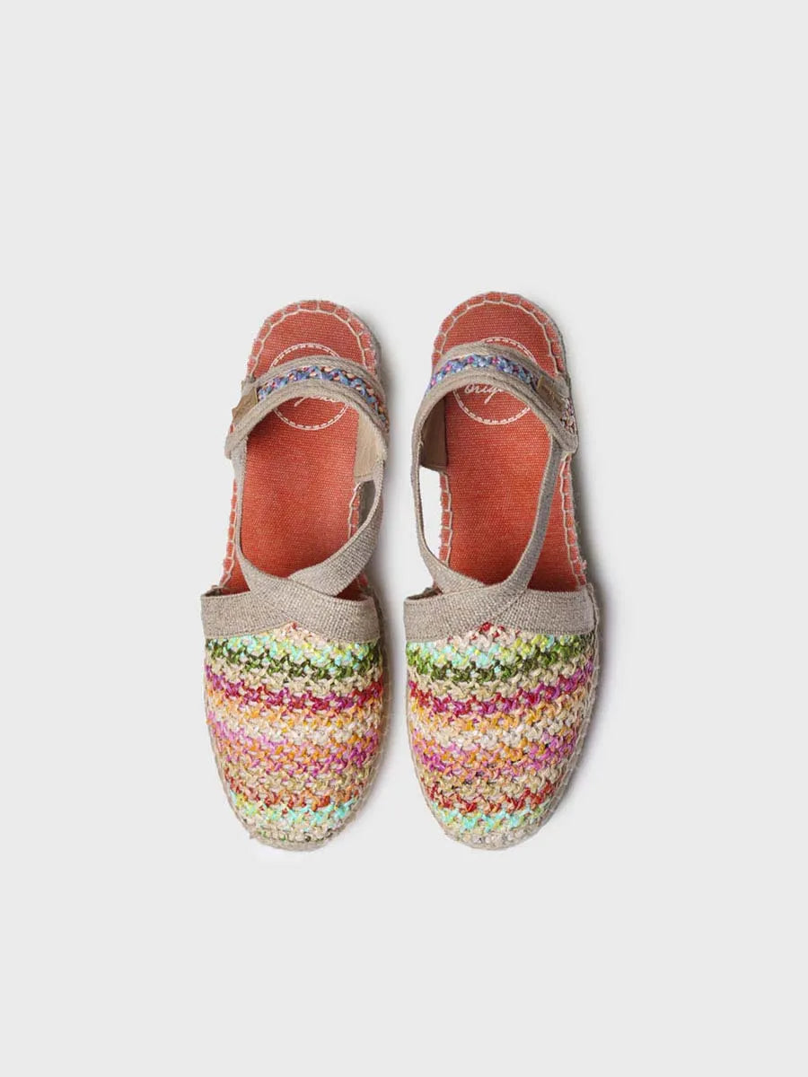 Alpargatas mujer - Alpargata vegana en rafia multicolor | TERRA-NZ - Toni Pons