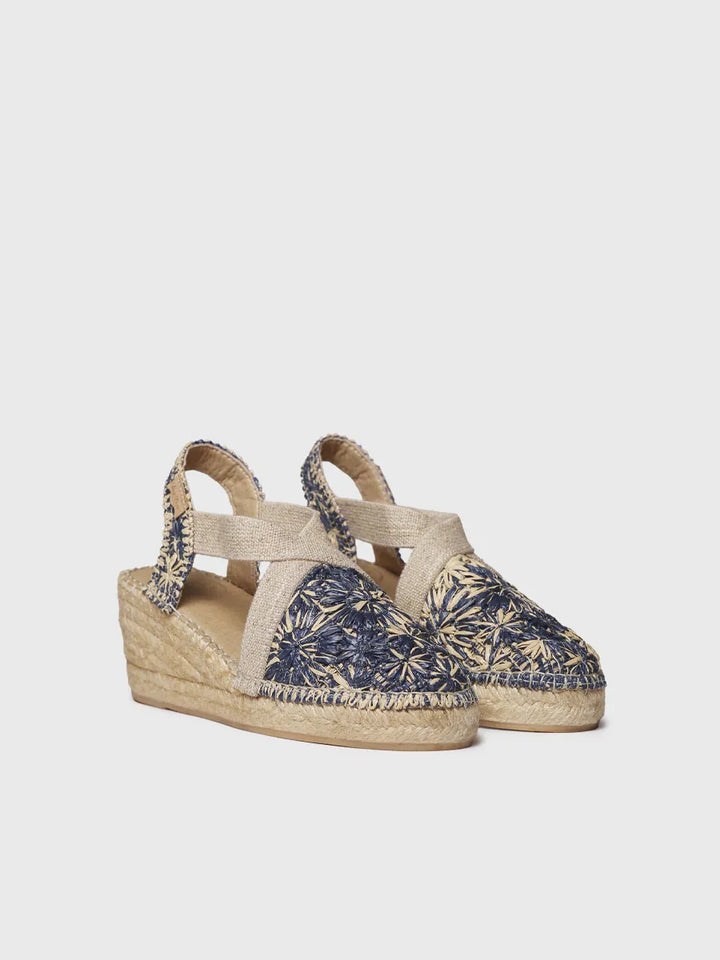 - Alpargata de cuña en rafia floral | TERRA-RF - Toni Pons