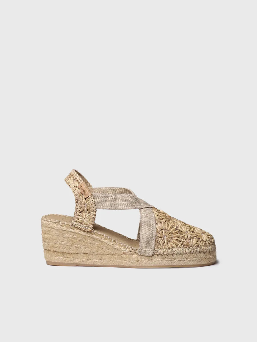 - Alpargata de cuña en rafia floral | TERRA-RF - Toni Pons