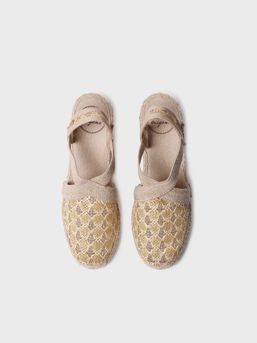 alpargatas mujer - Alpargata vegana de mujer en tejido multicolor con cuña | TERRA-TT - Toni Pons