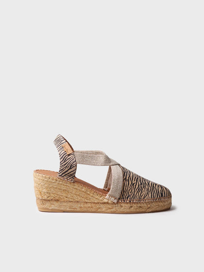 - Alpargata de cuña con estampado cebra | TERRA-ZB - Toni Pons