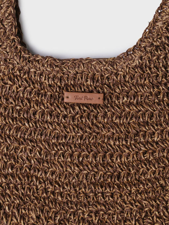 - Bolso de mano en rafia con acabado brillante | TINEO - Toni Pons