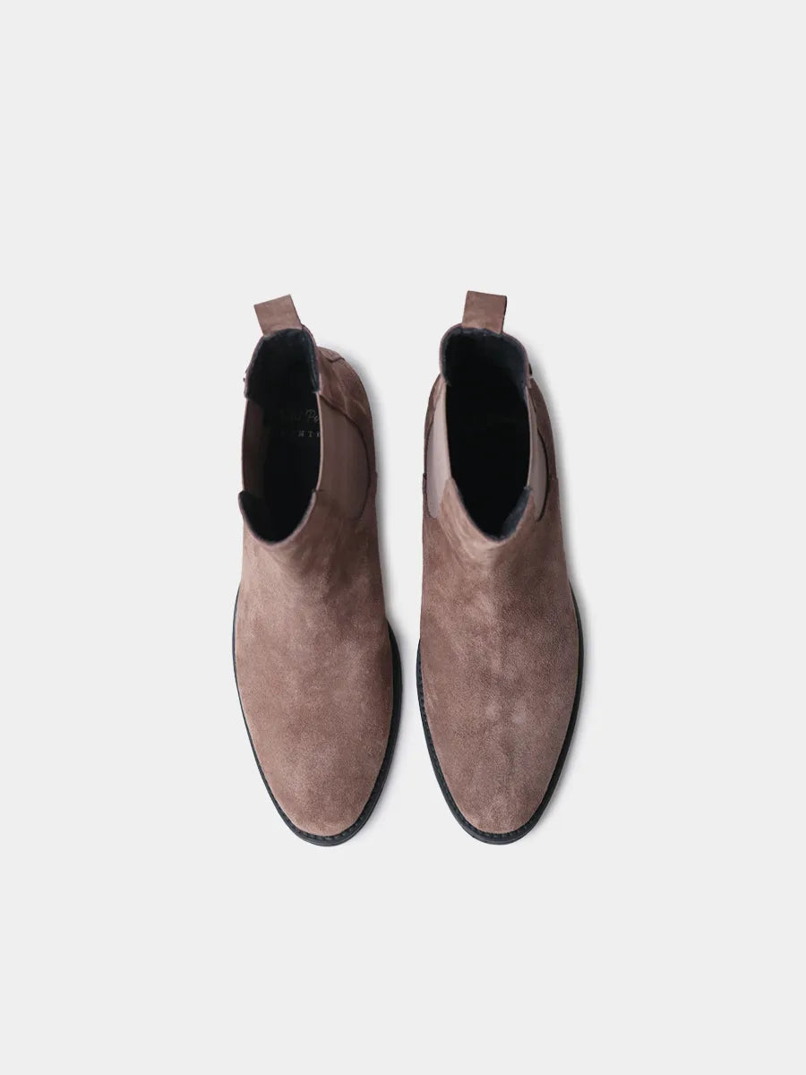 Women’s two-tone split leather trainer