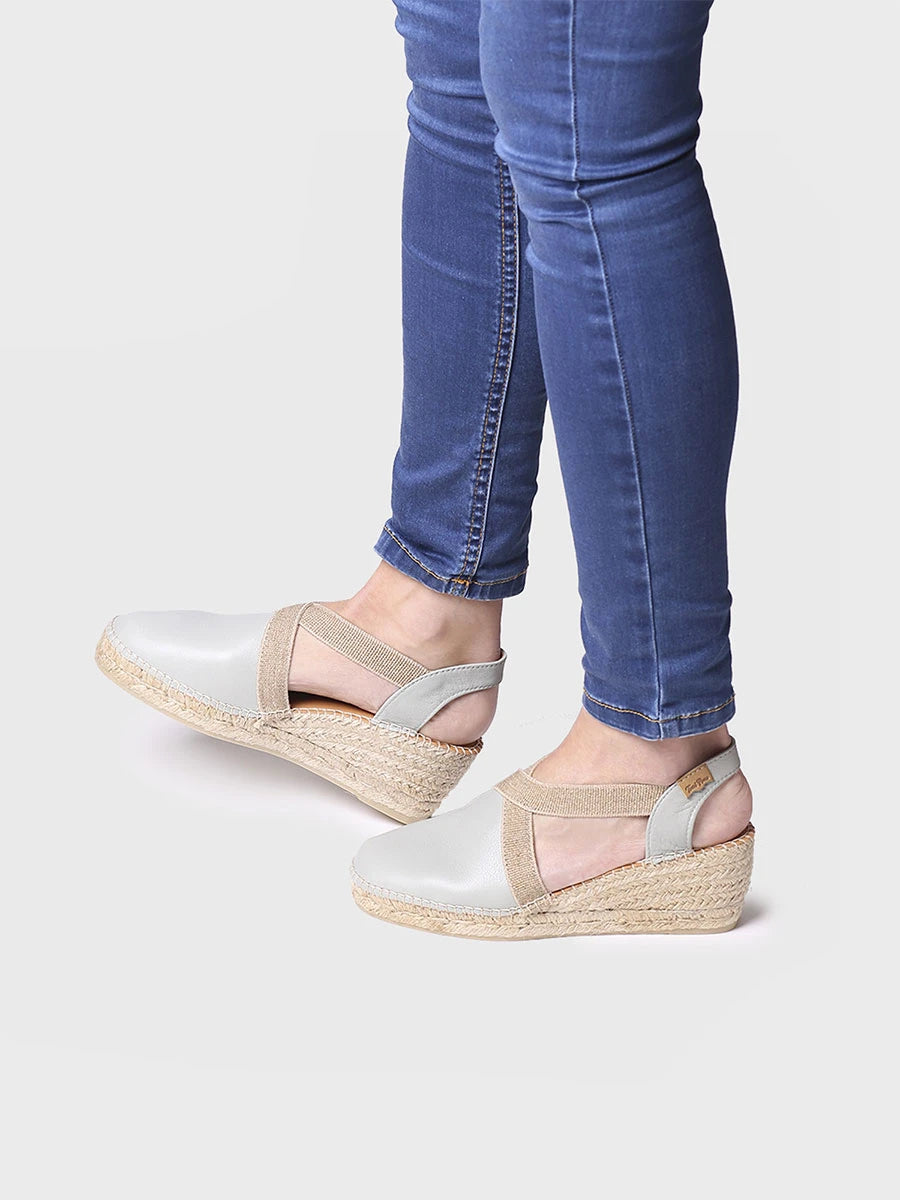 - Alpargata de piel con cuña media para mujer | TOSSA - Toni Pons