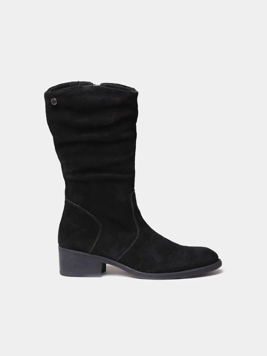 Botines mujer - Botín de mujer en serraje con efecto arrugado | TRAPANI-SY - Toni Pons