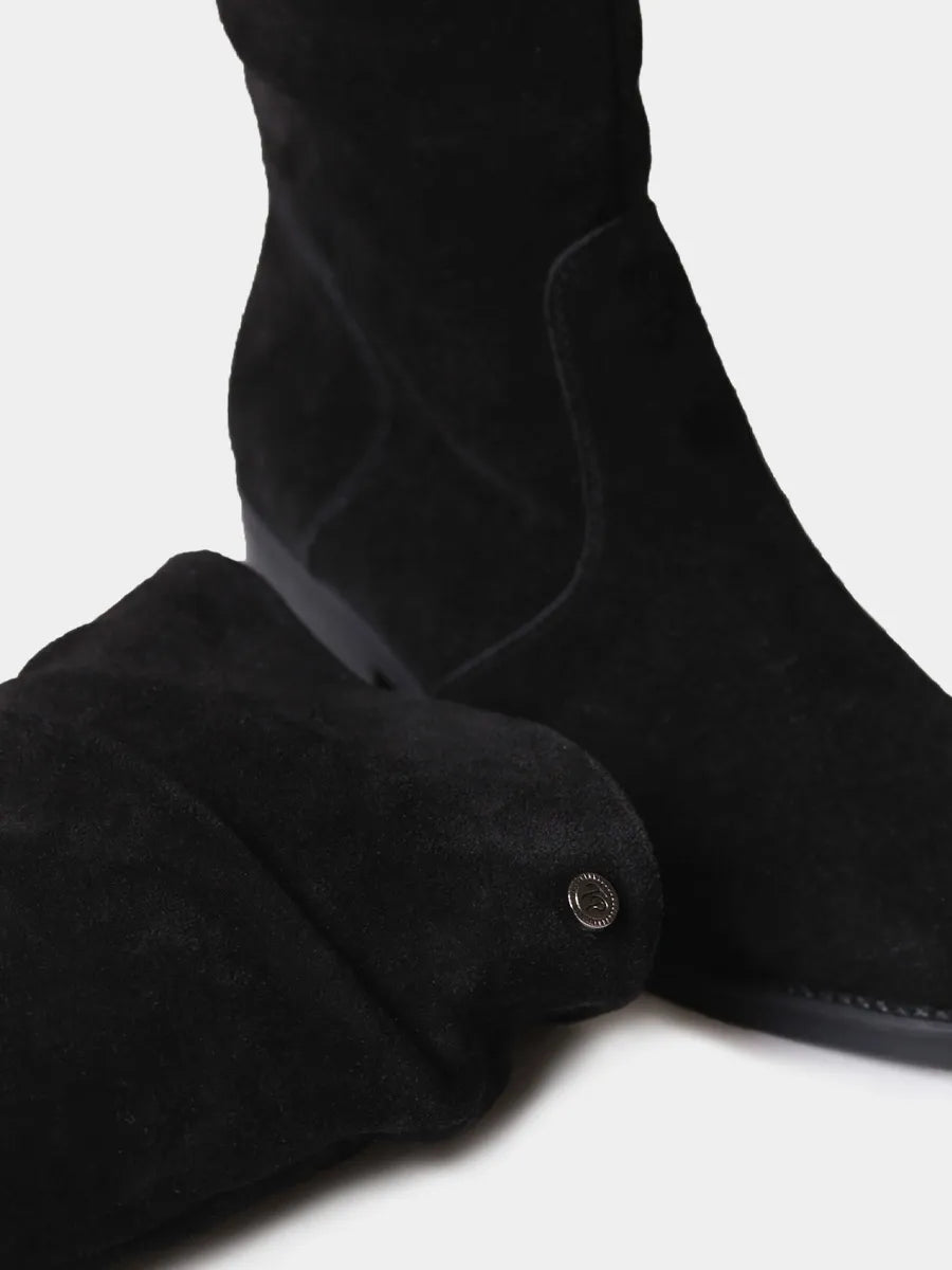 Botines mujer - Botín de mujer en serraje con efecto arrugado | TRAPANI-SY - Toni Pons