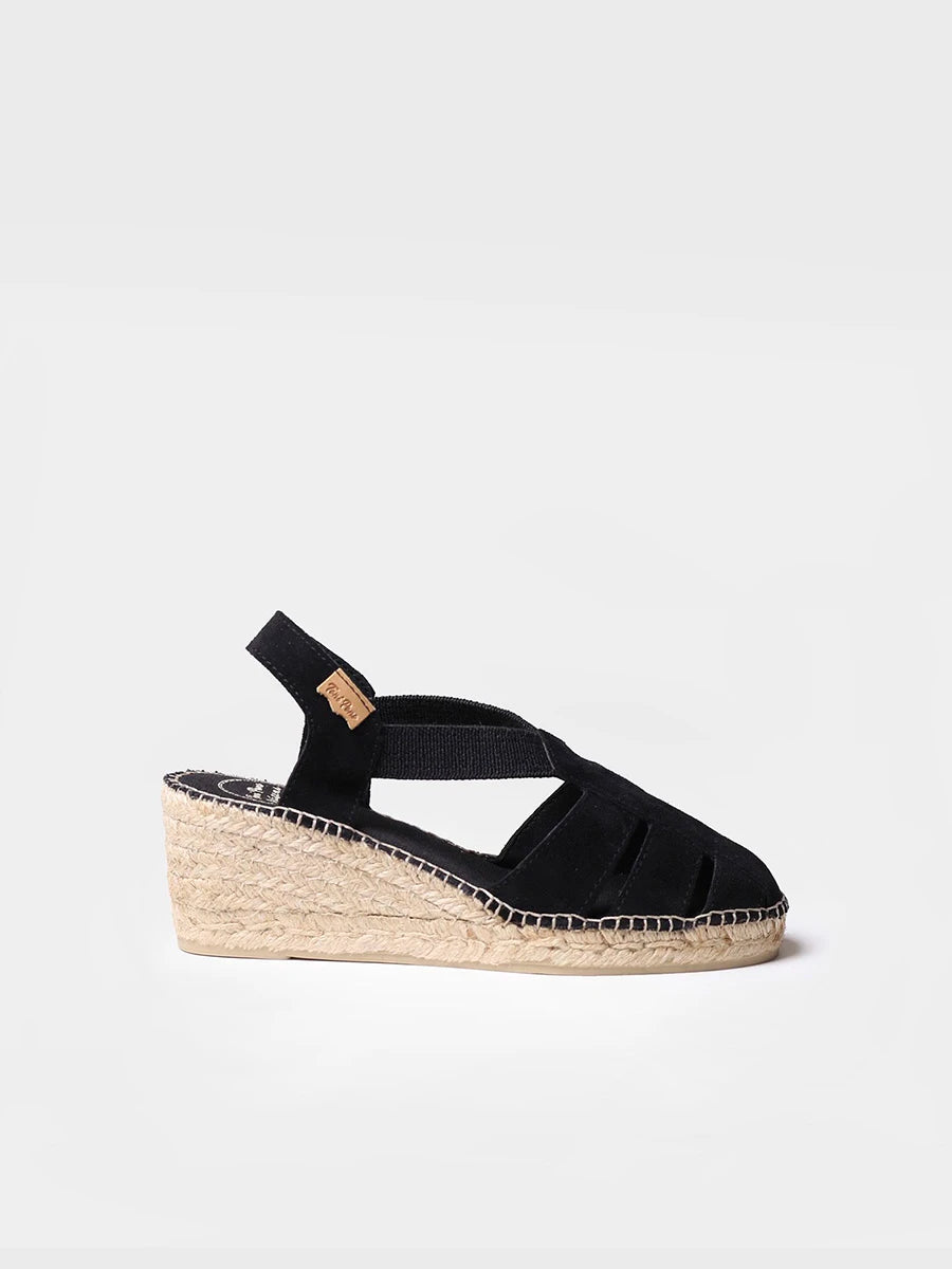 - Alpargata de mujer estilo cangrejera en serraje con cuña | TRAPA - Toni Pons