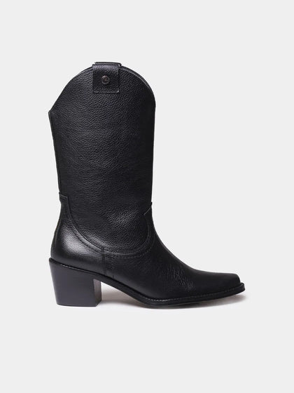 Botines mujer - Botines de mujer cowboy en piel con tacón | UBEDA - Toni Pons