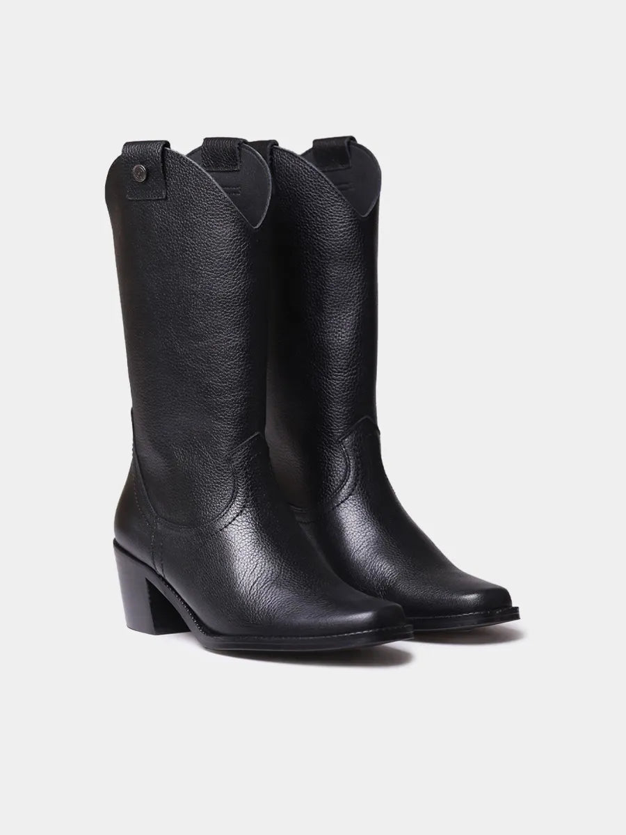 Botines mujer - Botines de mujer cowboy en piel con tacón | UBEDA - Toni Pons