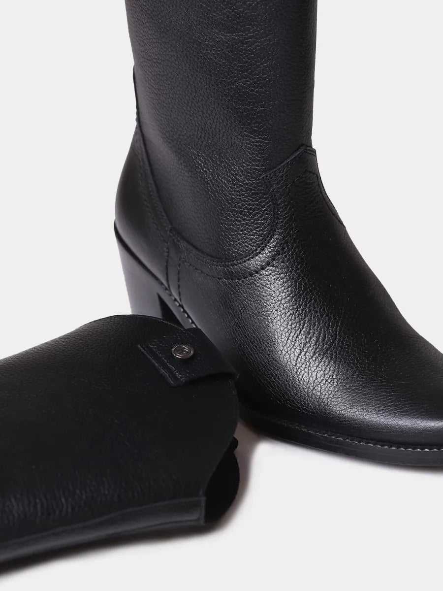 Botines mujer - Botines de mujer cowboy en piel con tacón | UBEDA - Toni Pons