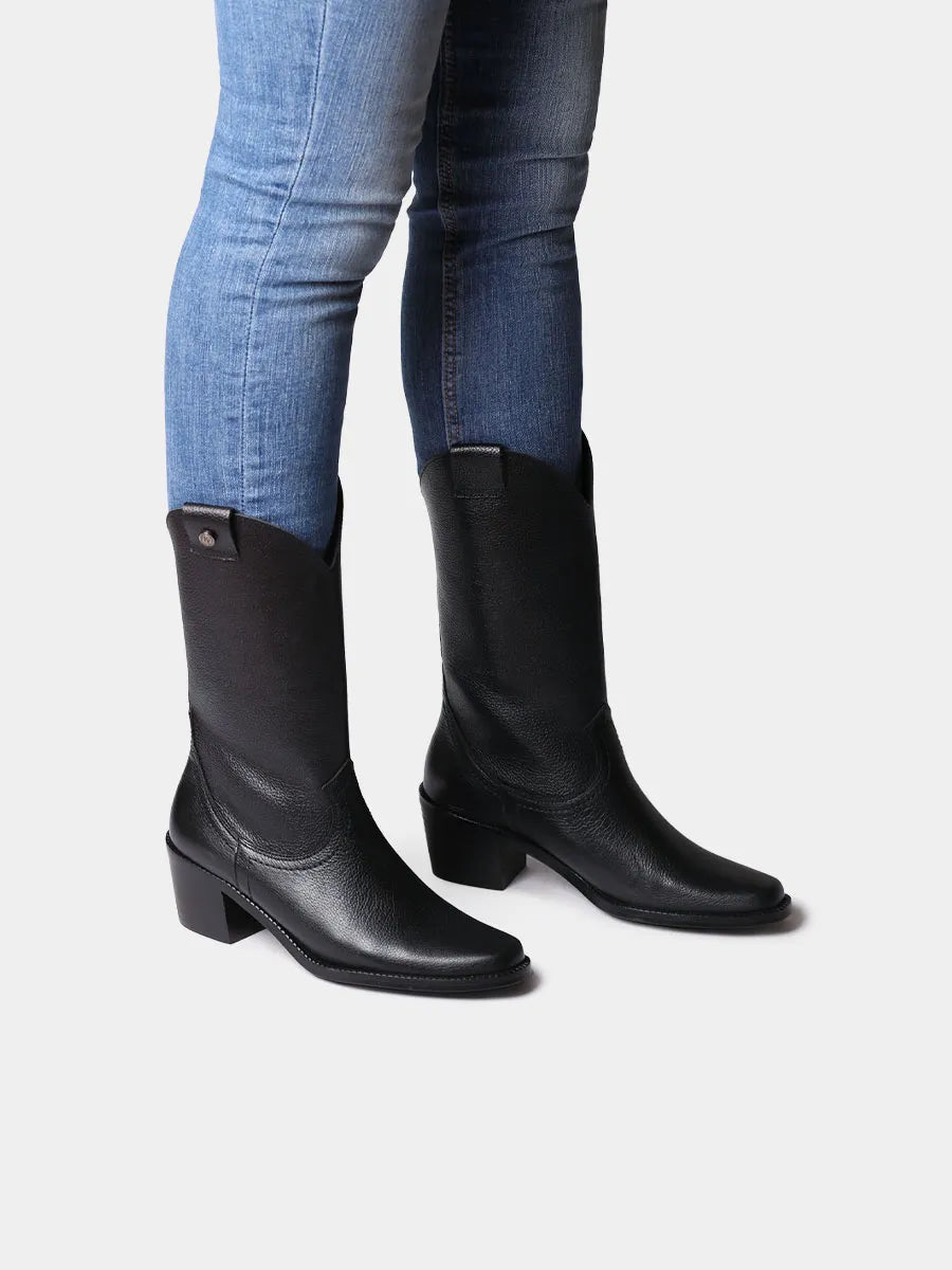 Botines mujer - Botines de mujer cowboy en piel con tacón | UBEDA - Toni Pons