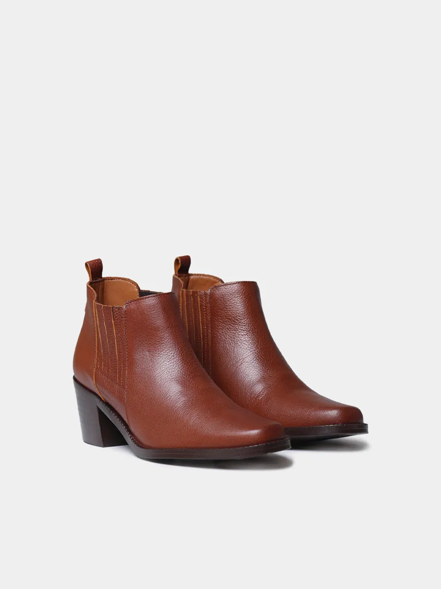 Botines mujer - Botín de mujer en piel con elásticos y tacón | UTIEL - Toni Pons