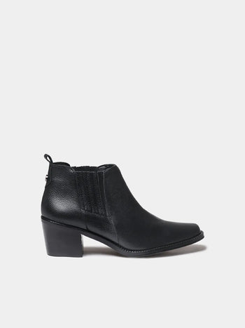 Botines mujer - Botín de mujer en piel con elásticos y tacón | UTIEL - Toni Pons