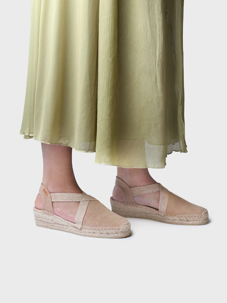 Alpargatas mujer - Alpargata vegana plana para mujer en tejido de algodón | VERDI-V - Toni Pons