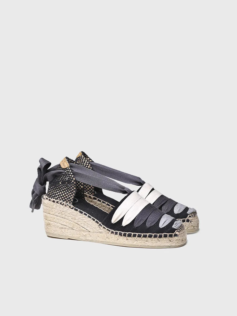 Alpargata mujer - Alpargata de cuña con cintas  - Toni Pons