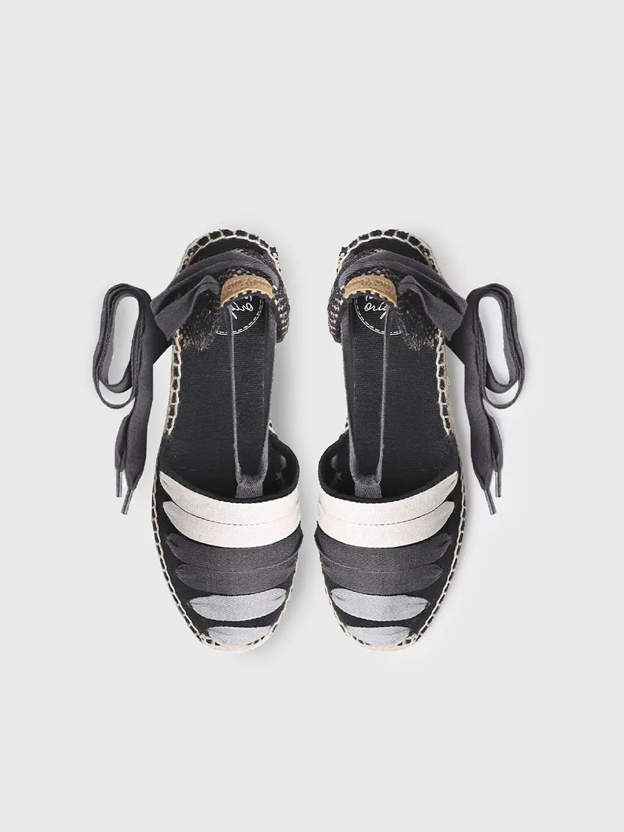 Alpargata mujer - Alpargata de cuña con cintas  - Toni Pons