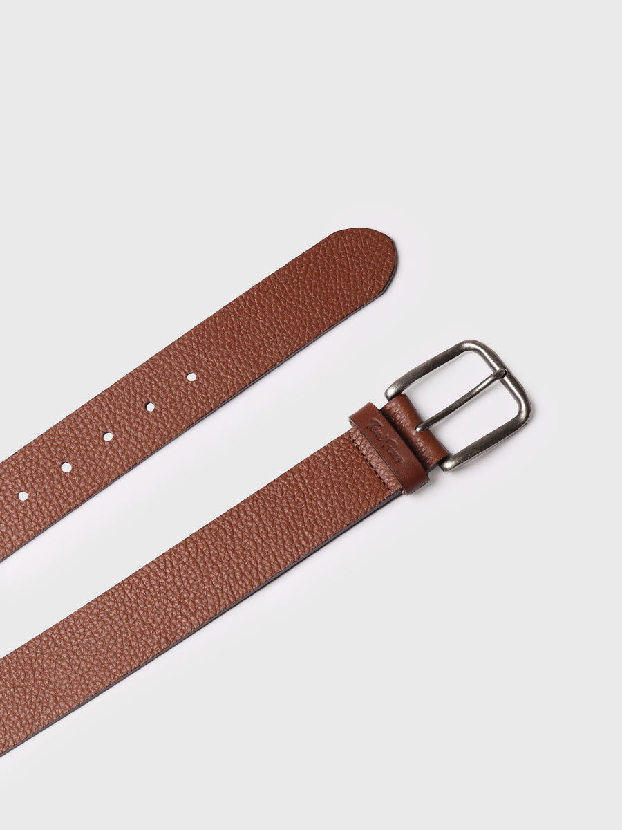 Ceinture en cuir pour homme avec boucle en métal 