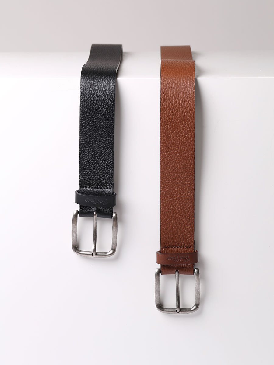 Ceinture en cuir pour homme avec boucle en métal 