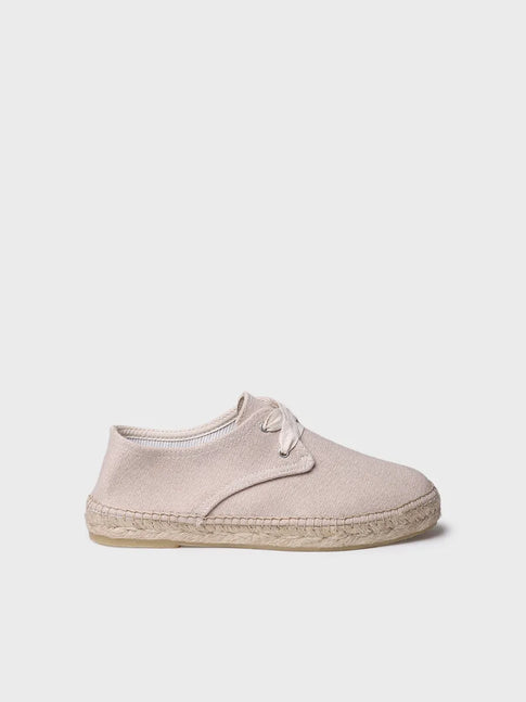 Closed vegan espadrille for women with laces