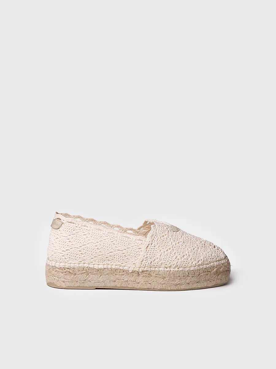 Espadrilles plates pour femme en crochet 