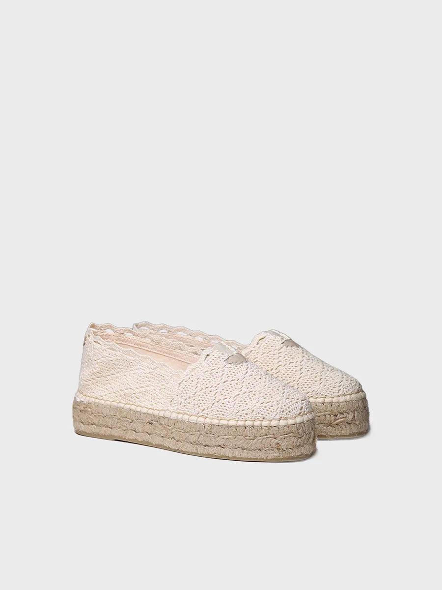 Women's flat espadrilles in crochet