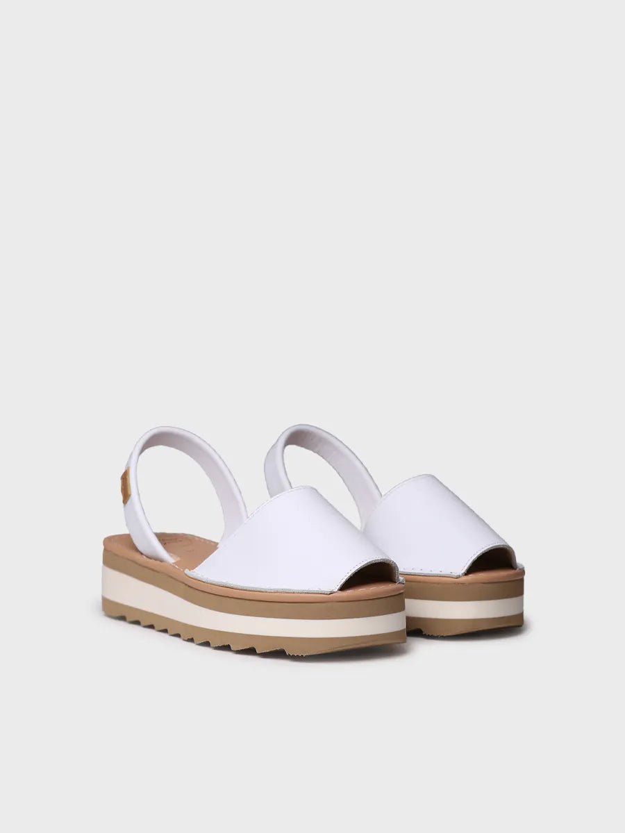 Menorquinas mujer - Abarca de mujer en piel con plataforma | ALAIOR-P  - Toni Pons  