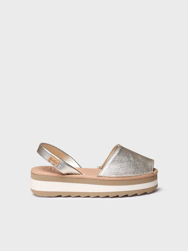 menorquinas mujer - Abarca de mujer en piel con plataforma | ALAIOR-P  - Toni Pons  