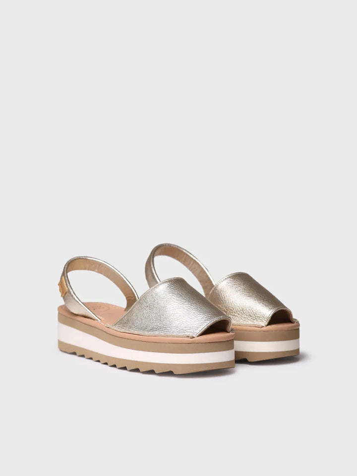 menorquinas mujer - Abarca de mujer en piel con plataforma | ALAIOR-P  - Toni Pons  